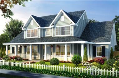 4-Bedroom, 2481 Sq Ft Farmhouse House Plan - 178-1257 - Front Exterior