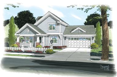 3-Bedroom, 1132 Sq Ft Cottage Home Plan - 178-1260 - Main Exterior