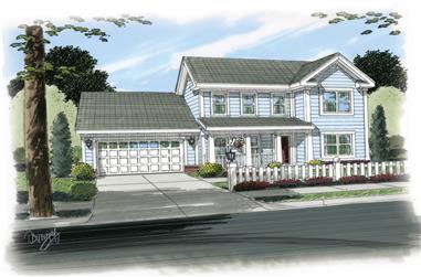 3-Bedroom, 1165 Sq Ft Traditional Home Plan - 178-1261 - Main Exterior