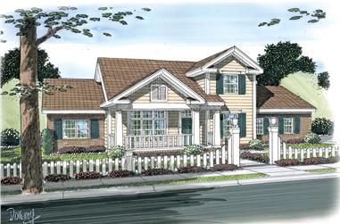 3-Bedroom, 1841 Sq Ft Traditional House Plan - 178-1264 - Front Exterior