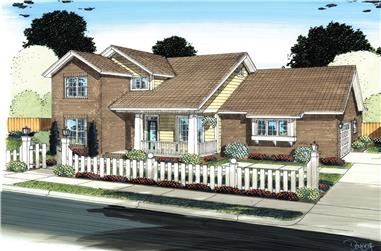 3-Bedroom, 1954 Sq Ft Traditional House Plan - 178-1295 - Front Exterior