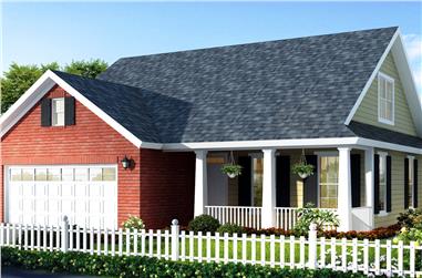 3-Bedroom, 1549 Sq Ft Country House Plan - 178-1302 - Front Exterior