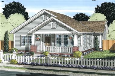 2-Bedroom, 1147 Sq Ft Cottage House Plan - 178-1338 - Front Exterior