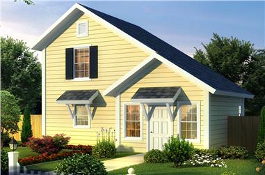 1-Bedroom, 664 Sq Ft Cottage Home Plan - 178-1343 - Main Exterior