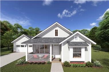 3-Bedroom, 1426 Sq Ft Cottage Home Plan - 178-1366 - Main Exterior