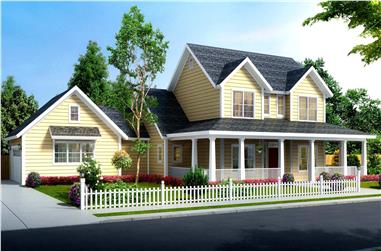 4-Bedroom, 1938 Sq Ft Traditional Home Plan - 178-1373 - Main Exterior