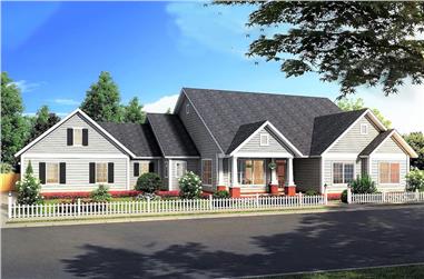 4-Bedroom, 2487 Sq Ft Cottage Home Plan - 178-1376 - Main Exterior