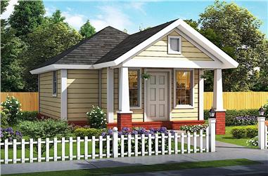 1-Bedroom, 412 Sq Ft Small House - Plan #178-1381 - Front Exterior