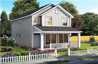 2-Bedroom, 1564 Sq Ft Traditional House - Plan #178-1382 - Front Exterior