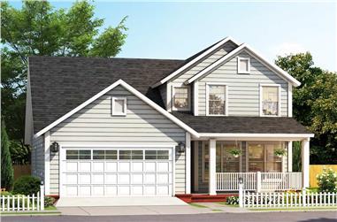3-Bedroom, 2075 Sq Ft Transitional Home - Plan #178-1386 - Main Exterior