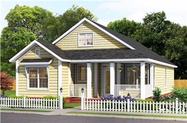 3-Bedroom, 1558 Sq Ft Cottage Home - Plan #178-1393 - Main Exterior