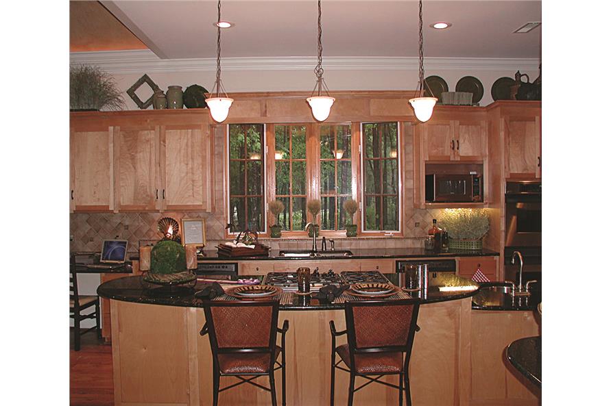 180-1020: Home Interior Photograph-Kitchen - kitchen island and eating bar
