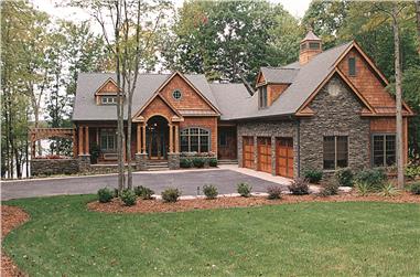 4-Bedroom, 4304 Sq Ft Country Home - Plan #180-1020 - Main Exterior