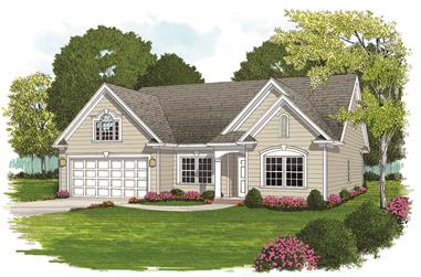 4-Bedroom, 1748 Sq Ft Ranch House Plan - 180-1044 - Front Exterior