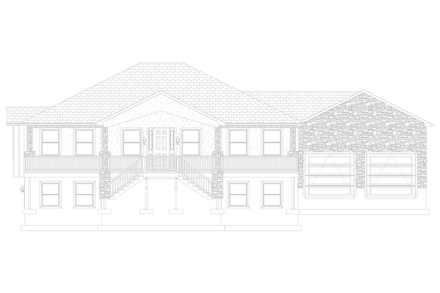 Home Plan Front Elevation of this 2-Bedroom,2477 Sq Ft Plan -187-1000