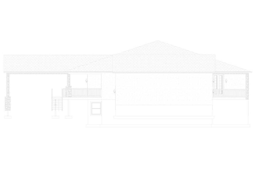 Home Plan Right Elevation of this 2-Bedroom,2477 Sq Ft Plan -187-1000