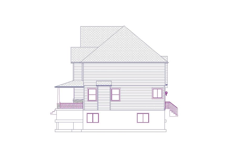 187-1001: Home Plan Right Elevation