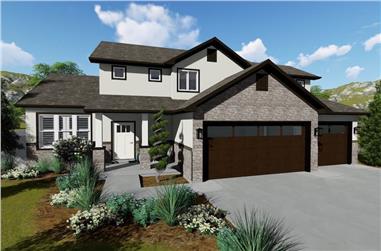 3–5-Bedroom, 2176 Sq Ft Contemporary House - Plan #187-1134 - Front Exterior