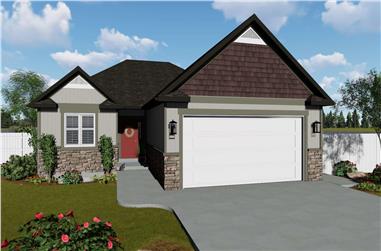3-7 Bedroom Ranch House Plan - 187-1149 - Front Exterior