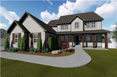 4–6-Bedroom, 3356–4958 Sq Ft Colonial House - Plan #187-1167 - Front Exterior