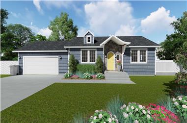 Ranch House Plan - 2-3 Bedrms, 1-2 Baths - 943-1874 Sq Ft