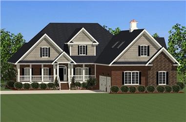 4-Bedroom, 3141 Sq Ft Colonial House - Plan #189-1003 - Front Exterior