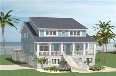 5-Bedroom, 2180 Sq Ft Southern House - Plan #189-1064 - Front Exterior