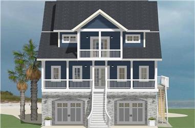 4-Bedroom, 2515 Sq Ft Cottage Home Plan - 189-1067 - Main Exterior