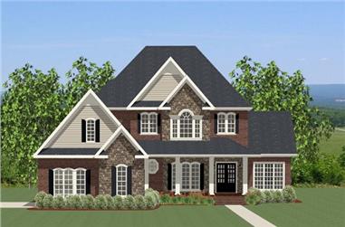 3-Bedroom, 3226 Sq Ft Traditional House Plan - 189-1069 - Front Exterior