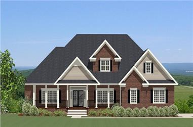 4-Bedroom, 3760 Sq Ft Traditional House Plan - 189-1070 - Front Exterior