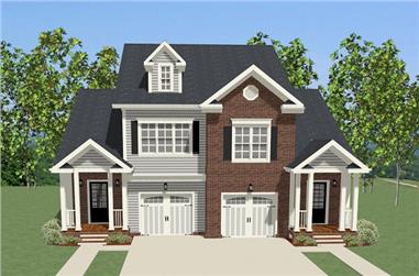 2-Bedroom, 2815 Sq Ft Colonial House Plan - 189-1083 - Front Exterior