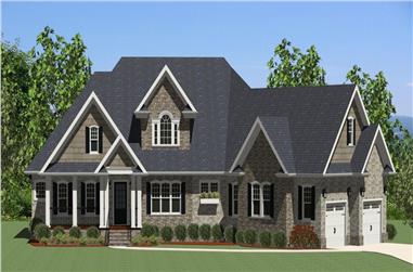 3-Bedroom, 2548 Sq Ft Country Home Plan - 189-1086 - Main Exterior