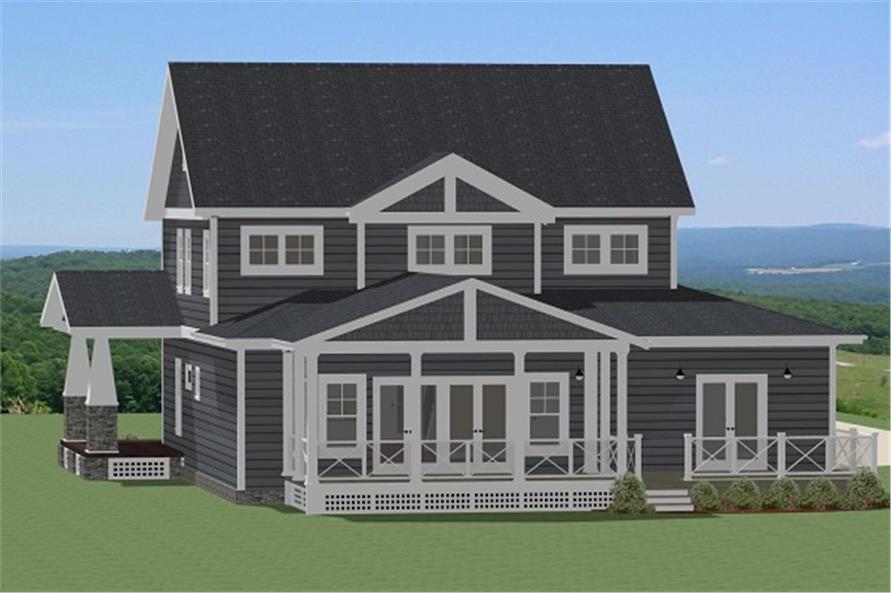 Front View of this 4-Bedroom, 2988 Sq Ft Plan - 189-1093