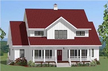 4-Bedroom, 3210 Sq Ft Farmhouse Home Plan - 189-1099 - Main Exterior
