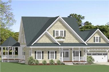 3-Bedroom, 2500 Sq Ft Cottage Home Plan - 189-1101 - Main Exterior