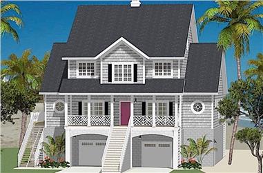 5-Bedroom, 3162 Sq Ft Vacation Homes House Plan - 189-1121 - Front Exterior