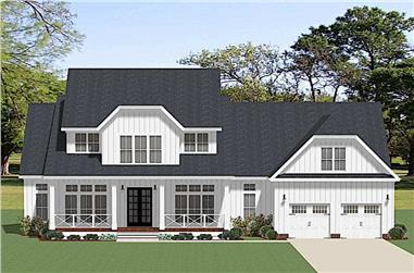 4-Bedroom, 3403 Sq Ft Farmhouse House Plan - 189-1128 - Front Exterior