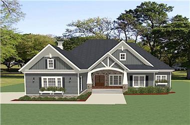 3-Bedroom, 2954 Sq Ft Ranch House - Plan #189-1135 - Front Exterior