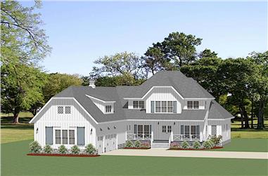 4-Bedroom, 3239 Sq Ft Farmhouse Home - Plan #189-1136 - Front Exterior