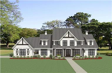 5-Bedroom, 4991 Sq Ft Colonial Home Plan - 189-1138 - Main Exterior