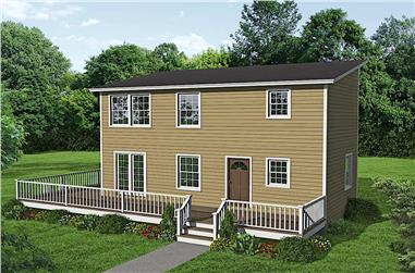 2-Bedroom, 1024 Sq Ft Contemporary Home - Plan #191-1029 - Main Exterior