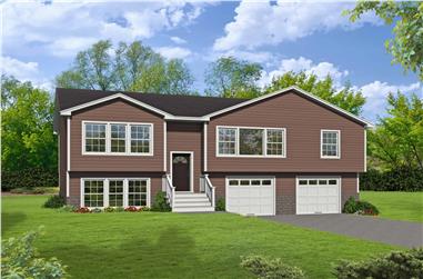 3-Bedroom, 1951 Sq Ft Multi-Level House - Plan #191-1034 - Front Exterior