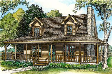 3-Bedroom, 1790 Sq Ft Country Home Plan - 192-1000 - Main Exterior