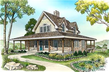 3-Bedroom, 2398 Sq Ft Cottage House Plan - 192-1004 - Front Exterior