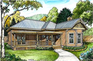 2-Bedroom, 1642 Sq Ft Cottage House Plan - 192-1011 - Front Exterior