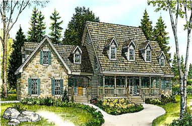 3-Bedroom, 2916 Sq Ft Country Home Plan - 192-1015 - Main Exterior