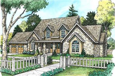 4-Bedroom, 4112 Sq Ft Country House Plan - 192-1026 - Front Exterior