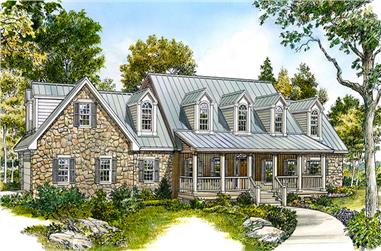 3-Bedroom, 4230 Sq Ft Cottage House Plan - 192-1028 - Front Exterior