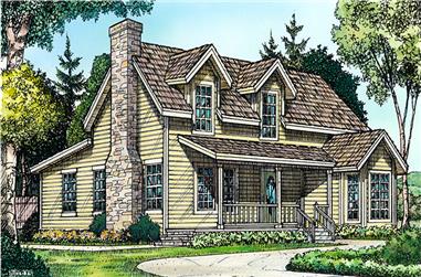 3-Bedroom, 1479 Sq Ft Country House Plan - 192-1038 - Front Exterior