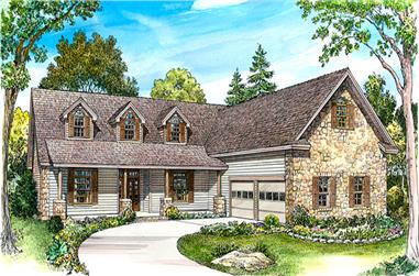 3-Bedroom, 2444 Sq Ft Country Home Plan - 192-1040 - Main Exterior